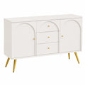 buffet-commode-2-portes-3-tiroirs-facade-incurvee-blanc-creme-yusvpz9306yr
