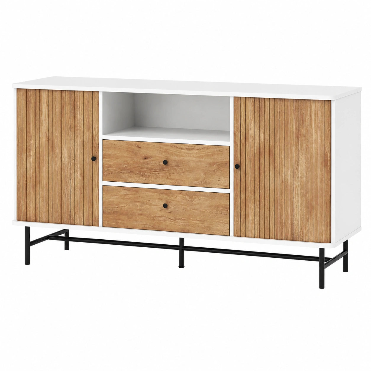 meuble-de-rangement-avec-portes-coulissantes-et-tiroirs-pieds-metal-150-x-45-x-74-cm-xlazin9234gf